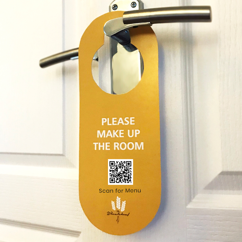 door hanger with QR Code